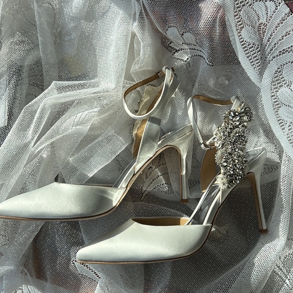 BADGLEY MISCHKA Blanca Strappy Crystal Stilettos - Picture 14 of 17